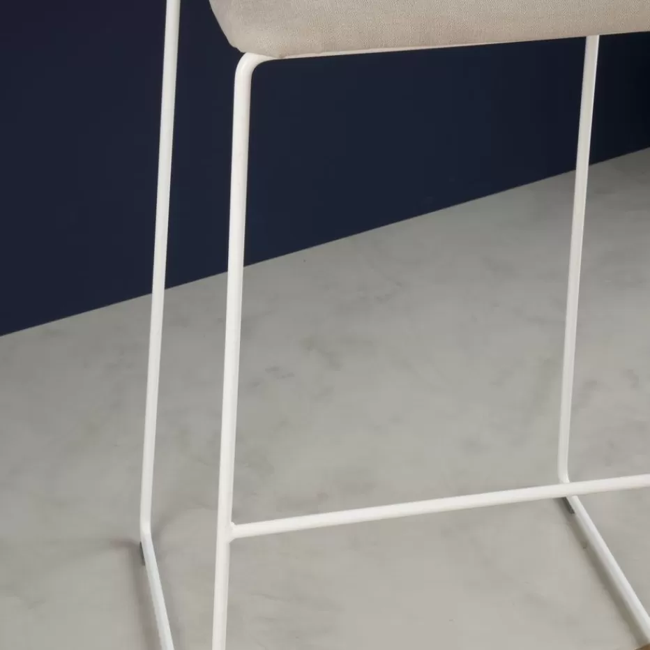Tabouret de bar élégant en blanc - Collection Cheap Blues - Idéal pour salle à manger ou cuisine moderne
