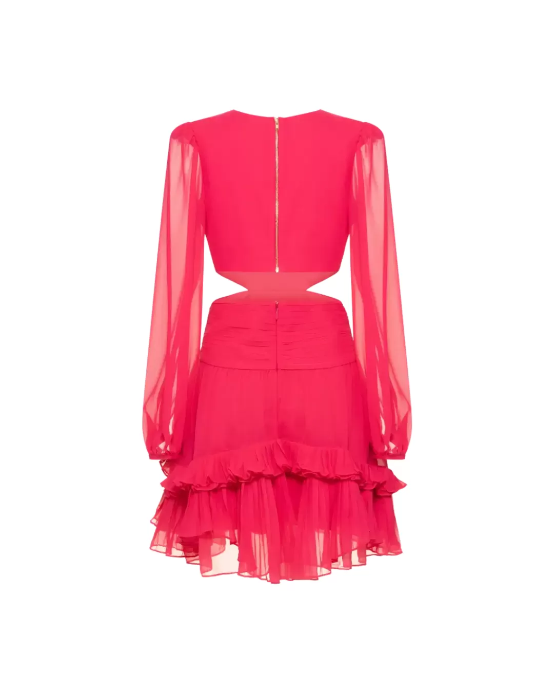 Robe PatBO décolleté V profond avec détails découpés - Rose en soldes éclair