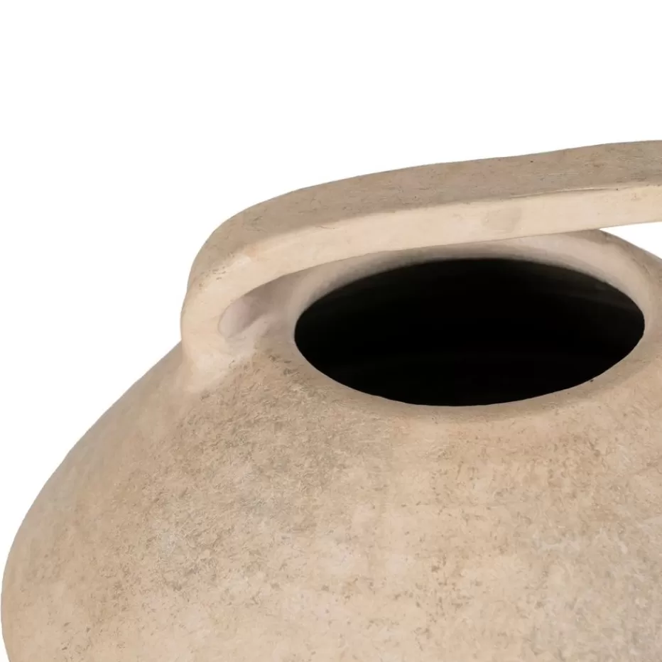 Promotion Éclair - Vase Mados en Céramique Minérale Gris Nuancé - Pièce Décorative Élégante pour Votre Salon ou Chambre