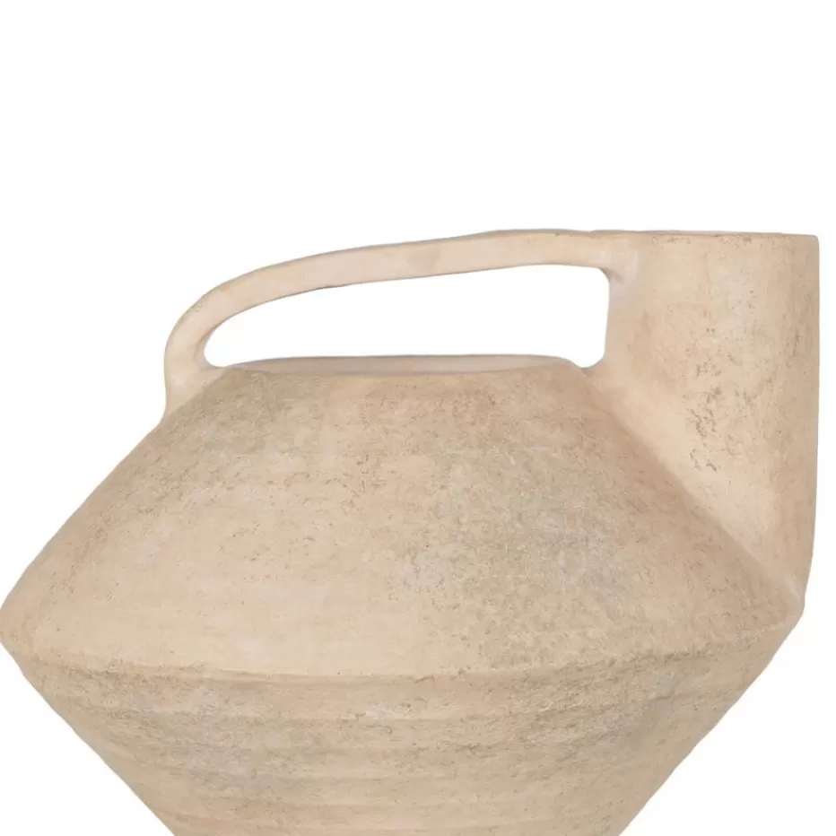 Promotion Éclair - Vase Mados en Céramique Minérale Gris Nuancé - Pièce Décorative Élégante pour Votre Salon ou Chambre