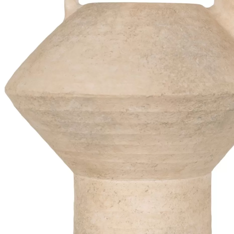 Promotion Éclair - Vase Mados en Céramique Minérale Gris Nuancé - Pièce Décorative Élégante pour Votre Salon ou Chambre