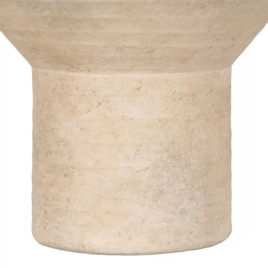Promotion Éclair - Vase Mados en Céramique Minérale Gris Nuancé - Pièce Décorative Élégante pour Votre Salon ou Chambre