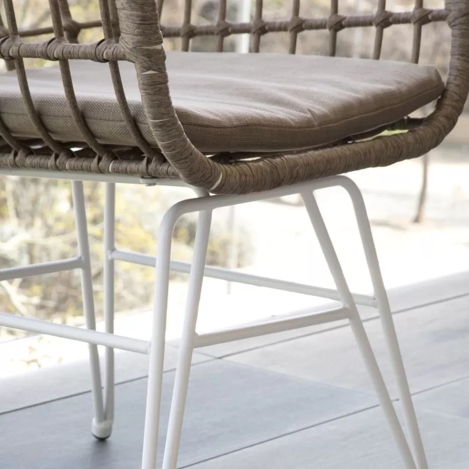 Chaise de jardin New Mattia | Résine tressée résistante | Confort ergonomique | Design contemporain pour terrasses (4 coloris disponibles)