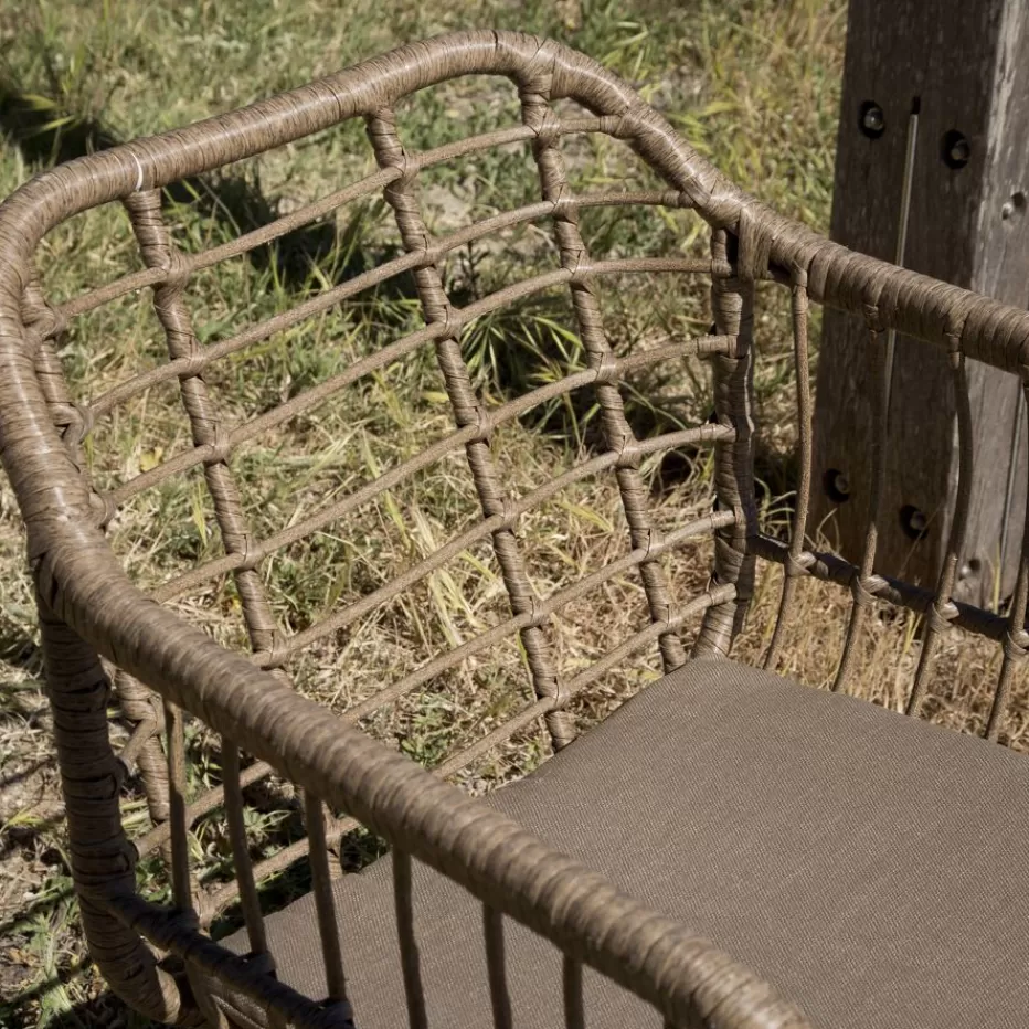 Chaise de jardin New Mattia | Résine tressée résistante | Confort ergonomique | Design contemporain pour terrasses (4 coloris disponibles)